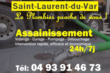 Assainissement - Curage - Débouchage - Pompage - Saint Laurent du Var