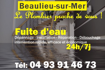 fuite Beaulieu-sur-Mer - fuite d'eau Beaulieu-sur-Mer - fuite wc Beaulieu-sur-Mer - recherche de fuite Beaulieu-sur-Mer - détection de fuite Beaulieu-sur-Mer - dépannage fuite Beaulieu-sur-Mer