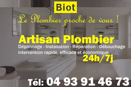 Plombier Biot - Plomberie Biot - Plomberie pro Biot - Entreprise plomberie Biot - Dépannage plombier Biot