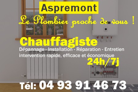 chauffage Aspremont - depannage chaudiere Aspremont - chaufagiste Aspremont - installation chauffage Aspremont - depannage chauffe eau Aspremont