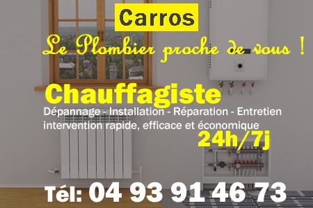 chauffage Carros - depannage chaudiere Carros - chaufagiste Carros - installation chauffage Carros - depannage chauffe eau Carros