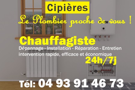 chauffage Cipières - depannage chaudiere Cipières - chaufagiste Cipières - installation chauffage Cipières - depannage chauffe eau Cipières