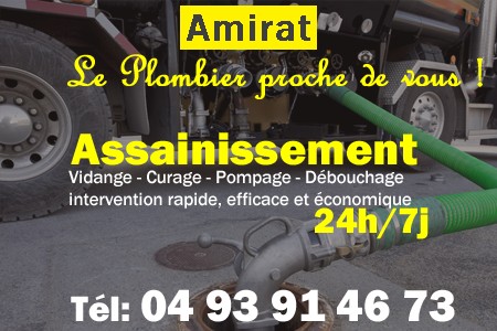 assainissement Amirat - vidange Amirat - curage Amirat - pompage Amirat - eaux usées Amirat - camion pompe Amirat