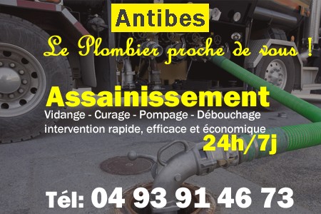 assainissement Antibes - vidange Antibes - curage Antibes - pompage Antibes - eaux usées Antibes - camion pompe Antibes