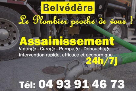 assainissement Belvédère - vidange Belvédère - curage Belvédère - pompage Belvédère - eaux usées Belvédère - camion pompe Belvédère