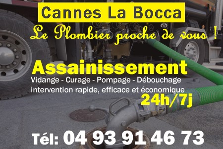 assainissement Cannes La Bocca - vidange Cannes La Bocca - curage Cannes La Bocca - pompage Cannes La Bocca - eaux usées Cannes La Bocca - camion pompe Cannes La Bocca