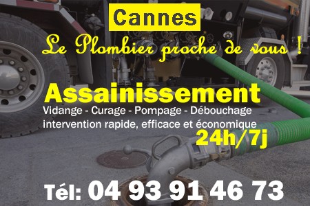 assainissement Cannes - vidange Cannes - curage Cannes - pompage Cannes - eaux usées Cannes - camion pompe Cannes