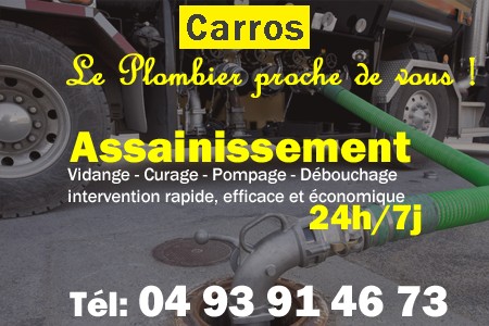 assainissement Carros - vidange Carros - curage Carros - pompage Carros - eaux usées Carros - camion pompe Carros