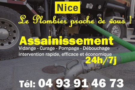 assainissement Nice - vidange Nice - curage Nice - pompage Nice - eaux usées Nice - camion pompe Nice