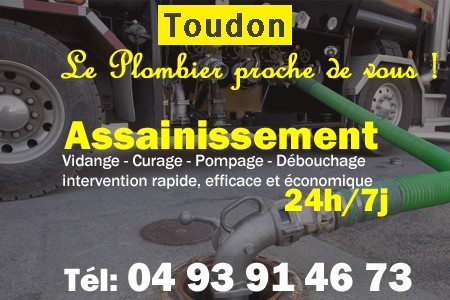 assainissement Toudon - vidange Toudon - curage Toudon - pompage Toudon - eaux usées Toudon - camion pompe Toudon