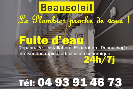fuite Beausoleil - fuite d'eau Beausoleil - fuite wc Beausoleil - recherche de fuite Beausoleil - détection de fuite Beausoleil - dépannage fuite Beausoleil
