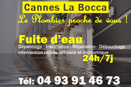 fuite Cannes La Bocca - fuite d'eau Cannes La Bocca - fuite wc Cannes La Bocca - recherche de fuite Cannes La Bocca - détection de fuite Cannes La Bocca - dépannage fuite Cannes La Bocca