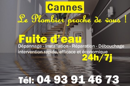 fuite Cannes - fuite d'eau Cannes - fuite wc Cannes - recherche de fuite Cannes - détection de fuite Cannes - dépannage fuite Cannes