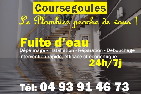 fuite Coursegoules - fuite d'eau Coursegoules - fuite wc Coursegoules - recherche de fuite Coursegoules - détection de fuite Coursegoules - dépannage fuite Coursegoules