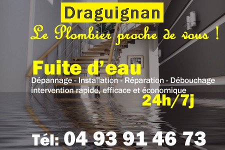 fuite Draguignan - fuite d'eau Draguignan - fuite wc Draguignan - recherche de fuite Draguignan - détection de fuite Draguignan - dépannage fuite Draguignan
