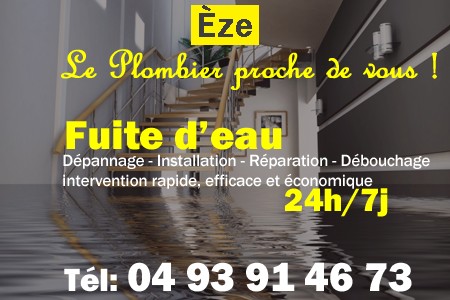 fuite Èze - fuite d'eau Èze - fuite wc Èze - recherche de fuite Èze - détection de fuite Èze - dépannage fuite Èze