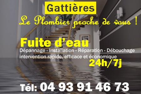 fuite Gattières - fuite d'eau Gattières - fuite wc Gattières - recherche de fuite Gattières - détection de fuite Gattières - dépannage fuite Gattières