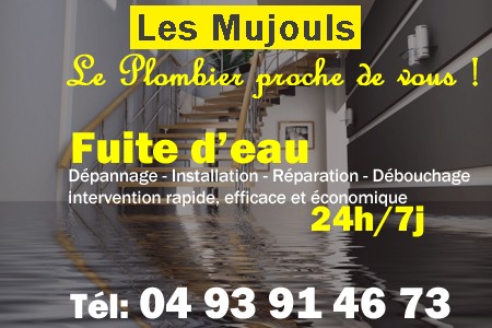 fuite Les Mujouls - fuite d'eau Les Mujouls - fuite wc Les Mujouls - recherche de fuite Les Mujouls - détection de fuite Les Mujouls - dépannage fuite Les Mujouls