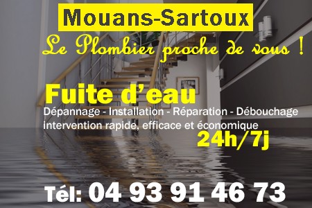 fuite Mouans-Sartoux - fuite d'eau Mouans-Sartoux - fuite wc Mouans-Sartoux - recherche de fuite Mouans-Sartoux - détection de fuite Mouans-Sartoux - dépannage fuite Mouans-Sartoux
