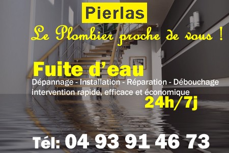 fuite Pierlas - fuite d'eau Pierlas - fuite wc Pierlas - recherche de fuite Pierlas - détection de fuite Pierlas - dépannage fuite Pierlas