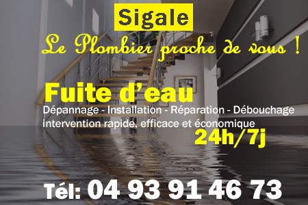 fuite Sigale - fuite d'eau Sigale - fuite wc Sigale - recherche de fuite Sigale - détection de fuite Sigale - dépannage fuite Sigale