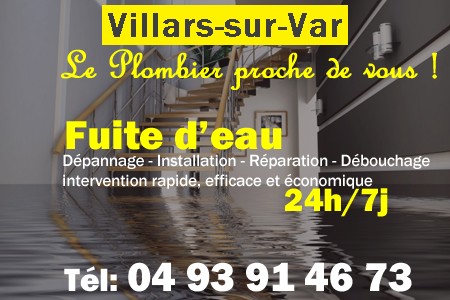 fuite Villars-sur-Var - fuite d'eau Villars-sur-Var - fuite wc Villars-sur-Var - recherche de fuite Villars-sur-Var - détection de fuite Villars-sur-Var - dépannage fuite Villars-sur-Var