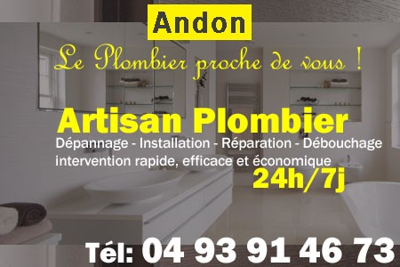 Plombier Andon - Plomberie Andon - Plomberie pro Andon - Entreprise plomberie Andon - Dépannage plombier Andon