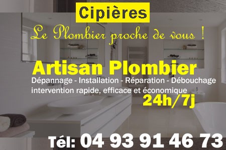 Plombier Cipières - Plomberie Cipières - Plomberie pro Cipières - Entreprise plomberie Cipières - Dépannage plombier Cipières