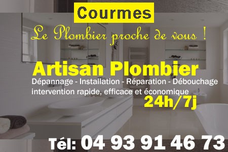 Plombier Courmes - Plomberie Courmes - Plomberie pro Courmes - Entreprise plomberie Courmes - Dépannage plombier Courmes