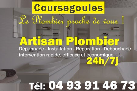 Plombier Coursegoules - Plomberie Coursegoules - Plomberie pro Coursegoules - Entreprise plomberie Coursegoules - Dépannage plombier Coursegoules