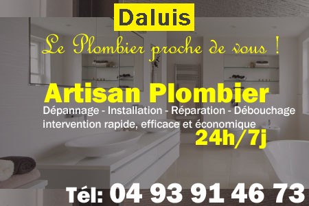 Plombier Daluis - Plomberie Daluis - Plomberie pro Daluis - Entreprise plomberie Daluis - Dépannage plombier Daluis