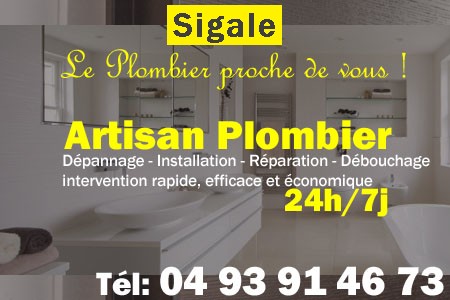 Plombier Sigale - Plomberie Sigale - Plomberie pro Sigale - Entreprise plomberie Sigale - Dépannage plombier Sigale